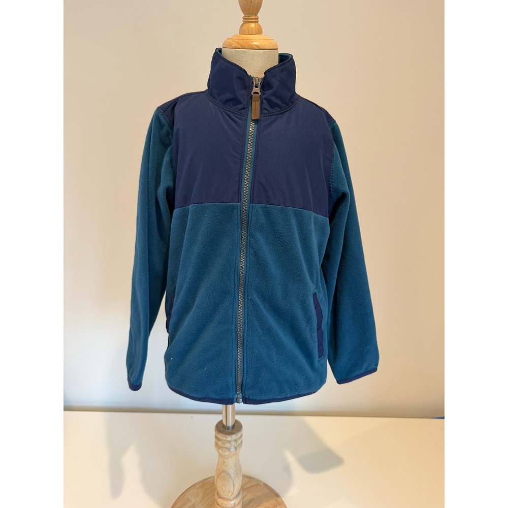 Carter's Boy Zip-up Fleece Jacket, L/S, Color-blocked Design, Navy, Size 6